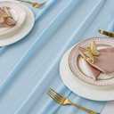 12Pack 9ft Chiffon Table Runner 14x108 Inch Sheer Romantic Table Runner for Wedding Birthday Party Bridal Shower Outdoor Decoration-Blue Mist