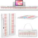 AiJoy 88-Key Split Portable Piano Keyboard with Velocity-Sensitive Keys, Magnetic Detachable Design, 900 Tones, 110 Demos, USB-MIDI, Carry Case Included, Ideal Beginner Gift (Pinkish-white)