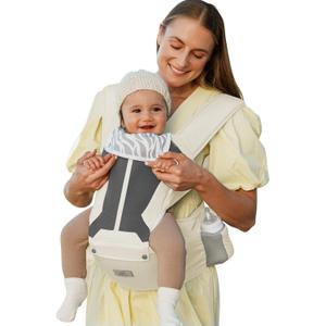 MOMTORY Baby Carrier, Baby Holder Carrier Newborn to Toddler - Ergonomic, Cozy and Breathable Baby Carrier with Hip seat for 7-50lbs (White)