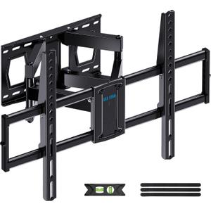 Full Motion TV Wall Mount for 37-85 Inch TVs Mounts Up to 132lbs, Fit 16" Wood Stud, Max VESA 600x400mm, Swivel and Tilt Articulating Wall Mount TV Bracket,Fit Most 55+ 65 70 75 inch TVs