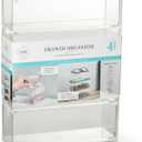 CORE HOME Multi-Purpose Easy Slide Four Drawer Storage Bin Tabletop Organizer 6.75 x 9.75 Inch Acrylic Clear