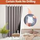 Curtain Rods No Drilling for Windows Set 30 to 45 Inch,5/8 Inch Diameter Drapey Pole with No Drill Curtain Rod Brackets,Renter Friendly Cortineros Para Ventanas with Adhesive Holder Hook (White)