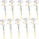 10pcs 24K Colorful Artificial Flower Rose Rainbow Rose Gift Mother's Day Birthday Party Women Gifts Wedding Decorations (10pcs)