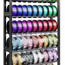POKIPO 3D Printer Filament Storage Rack 7-Tier, Heavy Duty Large Capacity Filament Organizer Holds up to 63 Spools, Multi-Layer 3D Printing Rolls Shelf for Home, Office Workshop, School (Shelf Only)
