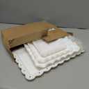 5 Pcs Dessert Table Display Set - 2 Pcs 3-Tier Dessert Display Stands & 3 Pcs Serving Tray - Dessert Trays Dessert Stands Treat Table Displays Set for Tea Parties,Birthdays & Baby Showers (White)