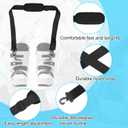 2pcs Ski Carrier Strap with Hook, Adjustable Anti-Slip Snowboard Shoulder Sling Hands-Free Carrier Strap Skate Leash Gear Accessory for Snowboard Pole Boot Men Women Gift