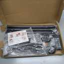 DXOPHIEX Dual Reptile Lamp Stand Reptile Light Stand with Two Flexible Brackets, Height Adjustable (15.7 inch to 74.3 inch) for Hanging Heat Lamp Holder and Light Fixture