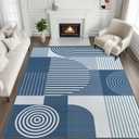 8x10 Geometric Area Rug for Living Room Bedroom Abstract Modern Rug