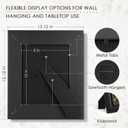 PEALSN 8x10 Picture Frame, with Real Glass Front and Black Backboard