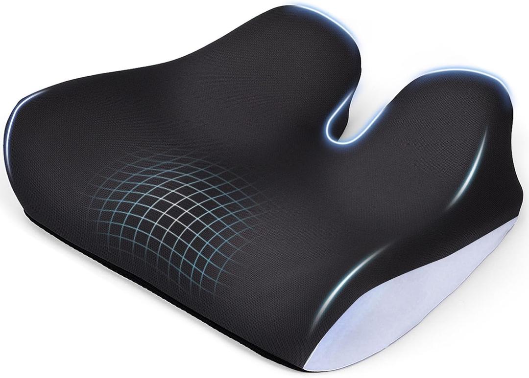 Extra Large Seat Cushion for Tailbone Pain Relief, Ergonomic Office Chair Cushion, Memory Foam Coccyx Cushion, Relief Sciatica and Back Support, Orthopedic Pillow (Blue)