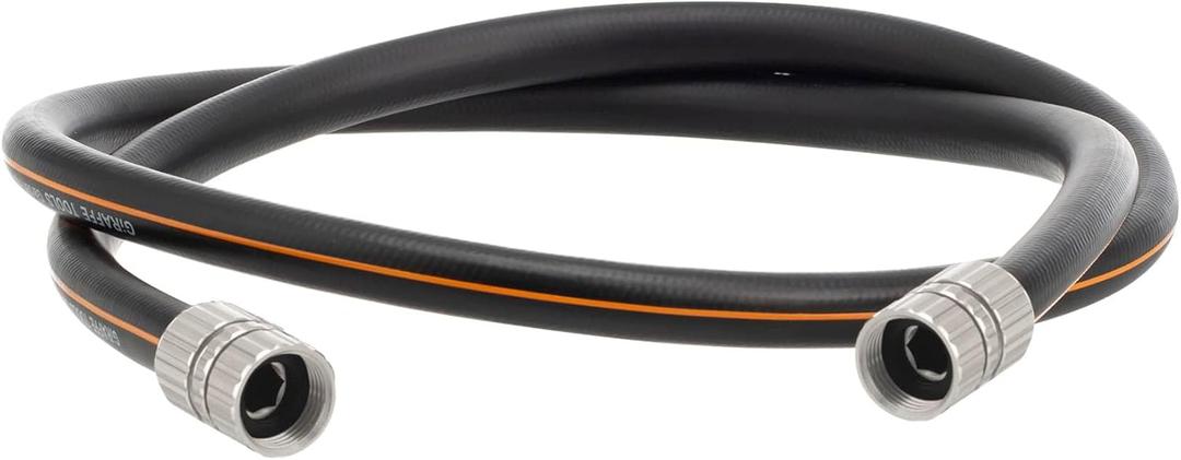 Giraffe Tools Leader Hose 5ft x 5/8", Custom Length, Heavy Duty, No Kink, Flexible, Rubber Garden Hose, Leakproof Water Hose with Female to Female Fittings, 600 Burst PSI