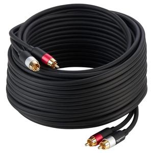 Amazon Basics RCA Audio Cable, Cinch, 2x Male to 2x Male, 10m, Black