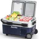 Aeitto 12 Volt Car Refrigerator, 32QT(30L) Dual Zone Portable Car Fridge Freezer -4-68 Electric Cooler Dual Temp Control Cooling Freezing 12/24V DC & 100-240V AC for Travel, Camping, RV, Road, Home
