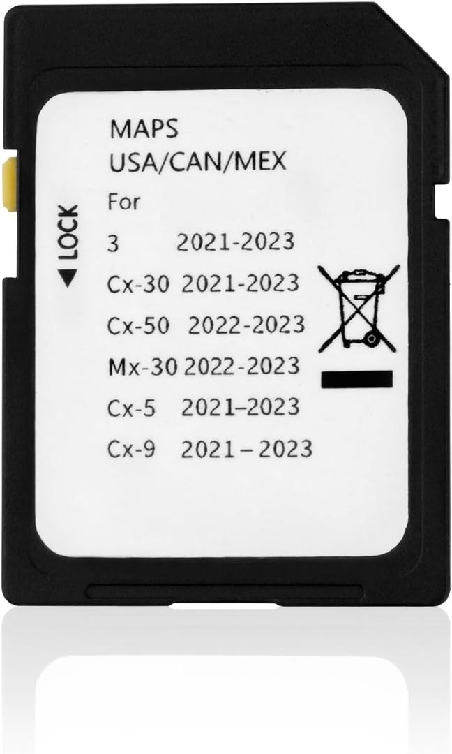 Forccord Latest Version Navigation SD Card Fits for 2021-2023 3 / CX5 / CX9 / CX30, 2022-2023 MX30 / CX50 Car GPS Navigation System for USA/CAN/MEX Maps TD2K-66-EZ1 Replacement Accessories