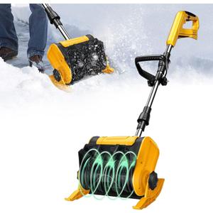 Cordless Snow Shovel for Dewalt 20v, Electric Snow Blower 20ft Throw Distance, Adjustable Snow Removal Direction, Electric Snow Shovel for Driveway,Steps, Patio, Sidewalk Snow Removal. (yellow)