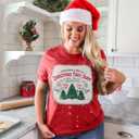 JINTING Plus Size Christmas Shirts for Women Christmas Tree Graphic Tees Xmas Holiday Short Sleeve T-Shirt Top Dark-Red 3X-Large (Red, XXXL)