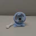 BESKAR Clip on Fan, Portable Small Desk Fans with Strong Airflow, 3 Speeds with Personal Fans Sturdy Clamp, Quiet Desk Fan & Clip Fan with USB Cord Powered - No Battery (Sky Blue)