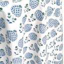 ATOSII Roma Blue 100% Cotton Boho Round Fall Tablecloth, Handblock Floral Print Table Cloth Linen for Kitchen Dining I Parties, Outdoors, Weddings, Christmas, Thanksgiving Decor 72" Inches Diameter