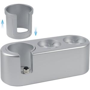 PUSEE Espresso Tamping Station, Espresso Organizer Station Fit for 51/54/58mm Espresso Accessories, Plastic Espresso Station Coffee Tamper Station, Multifunctional Coffee Tools Organzier (3 in 1) (Silver)