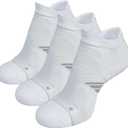 Hylaea No Show Running Athletic Anti-Blister Wicking Coolmax Socks, Seamless Anti-odor (Small, 3 Pairs White)