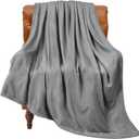 BEDELITE Fleece Blanket Grey Throw Blanket for Couch & Bed, Luxury Plush Cozy Fuzzy Blanket 50" x 60", Super Soft Warm Lightweight Throw Blanket for Travel Camping