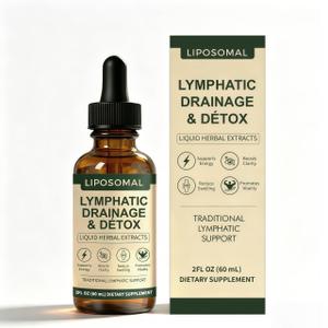 Lymphatic Drainage Drops,Fluid Retention –, Vegan | Echinacea Dandelion & with Elderberry，– Supports Lymphatic Drainage, Immune System & Detox 2 fl oz (1pcs)