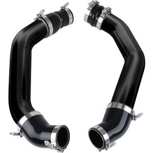 Aluminum Intercooler Pipe Kit & Boots Compatible with 2013-2018 Dodge Ram 2500/3500 6.7l Cummins Diesel Trucks Hot & Cold Side Piping Kits - Black