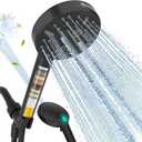 Cobbe Filtered Shower Head with Handheld, High Pressure 9 Spray Mode Showerhead with Filters, detachable shower head, Water Softener for Hard Water Remove Chlorine and Harmful Substance, Matte Black