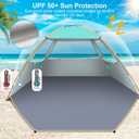 Gorich Beach Tent Sun Shelter for 6 Person with UPF 50＋ UV Protection, Lightweight & Easy Setup Beach Shade Canopy, Portable Beach Shade Tent Beach Cabana