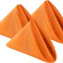 Bailarina Cloth Napkins Set of 120,17x17 inches Dinner Napkins Cloth Washable,Polyester Square Table Cloth Napkin Bulk with Hemmed Edges Ideal for Banquets, Parties and Weddings-Orange