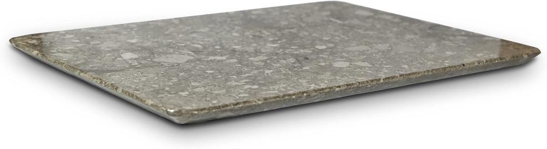 Fossil Grey Marble cutting board Best cheese - Pastry board and dough rolling Tray for Kitchen & Housewarming Gifts with Handmade Edges & Non-Slip Scratch Proof Pad 12x16