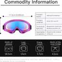 2 Pack Motorcycle Dirt Bike Goggles for Men Women, MX UTV Racing Riding Windproof Dustproof Goggles, Off Road Goggle (Pink Frame Colorful and Blue Frame Colorful)