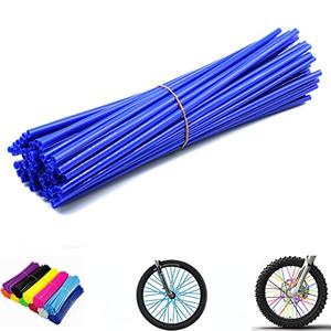 Bike Spoke Skins Covers Wheel Spoke Wraps Skins Pipe Trim Decoration Protector for Motorcycle Dirt Bike Kawasaki -72 Pcs (Navy Blue)