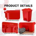 2pcs 5 Gallon Red Step on Trash Can Hands-Free Waste Bin with Odor Control Lid Touchless Sanitary Use Garbage Can for Lab Dental Home Clinic Office
