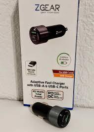 ZGear Adaptive Fast Charge With USB-A & USB C  Ports, 45 Watts Total Power