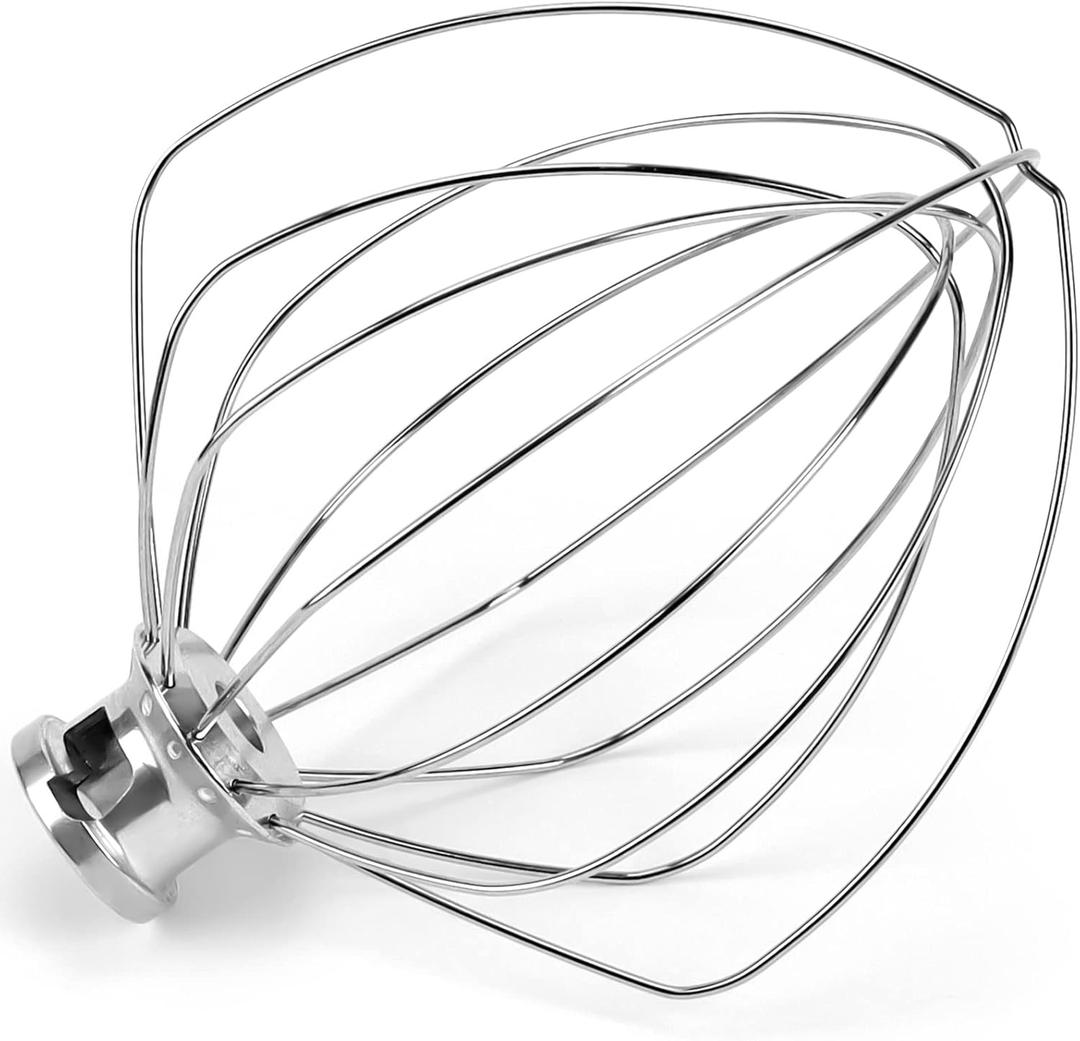 KN256WW 6-Wire Whip Kitchen Mixers Attachment Fits for 6 Quart k-i-t-c-h-e-n-a-i-d Bowl-Lift Stand Mixer Accessory Replacement,Stainless Steel Whisk Replaces KV25GOX,KD2661X,KP26M1X,KT2651X by Sikawai