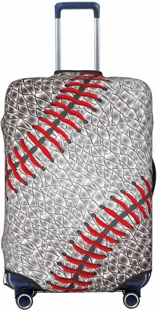 Baseball Luggage Cover for Suitcase Elastic Non Scratch Travel Protector Travel Washable Suitcase Cover Fits 18-32 Inch Luggage