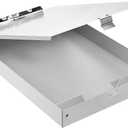 Amazon Basics Aluminum Storage Clipboard, Two-Tier, Standard Clip, 14" x 9", Silver