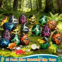 24 Pcs Large Hatching Dinosaur Eggs Easter Party Favors, Easter Egg Filled Toys for Kids Toddlers Grow in Water Dinos Egg Science Kits, Goodie Bag Stuffers, Classroom Prizes, Easter Basket Stuffers