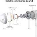 USB C Headphones for iPhone 17 16 15 Pro Max Plus iPad Pro USB C Earphones with Microphone Volume Control USB C Wired Earbuds USB Type C Earphone for Google Pixel 8 Samsung S25 S24 S23 S22 S21 S20 A55