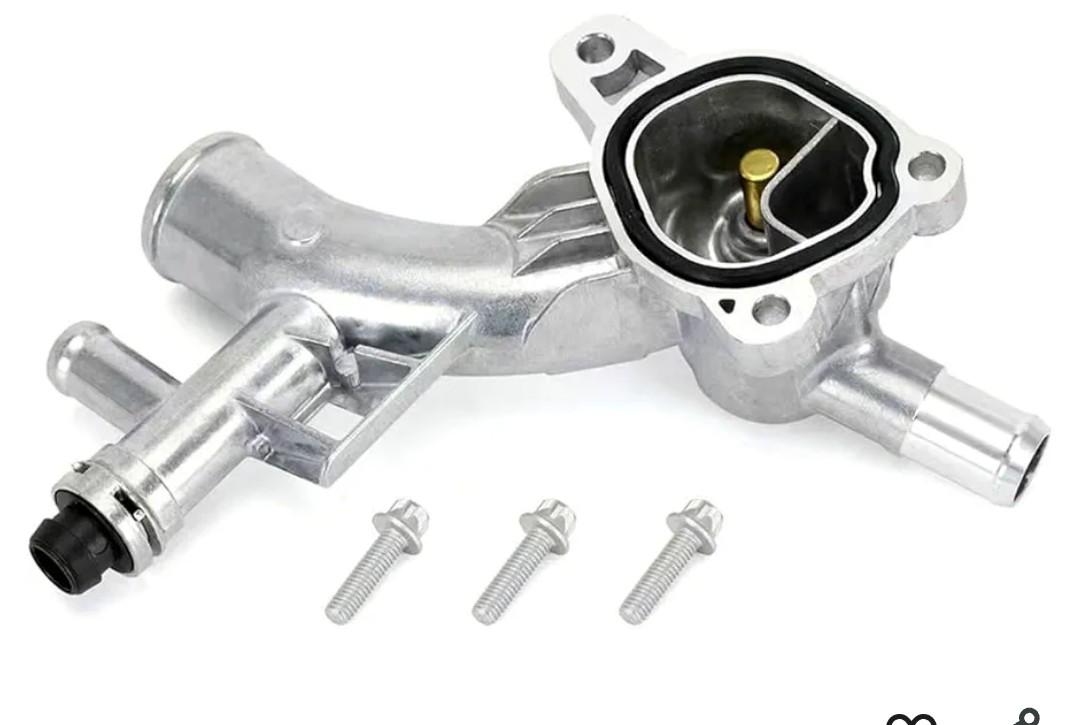 Aluminum Engine Coolant Thermostat Housing Water Outlet Compatible For 2011-2020 Chevy Cruze Sonic Trax Volt Buick Encore 1.4L Replace 25193922 55565334
