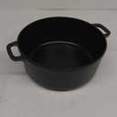 Amazon Basics Round Pre-Seasoned Cast Iron Dutch Oven Pot with Lid and Dual Handles, Heavy-Duty & Large, 7-Quart, Black