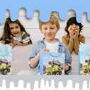 5 x AOKELEON 12.6" Large 3D Monster Truck Gift Bag with Tissue Paper, Greeting Card and Pull Bow for Boys' Birthday, Kids' PartiesBaby ShowersShopping and Party Supplies (Monster Truck)