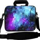 RICHEN 10 inch Messenger Bag Carring Case Sleeve with Handle Accessory Pocket Fits 7 to 10-Inch Laptops/Notebook/ebooks/Kids Tablet/Pad (7-10.2 inch, Galaxy)