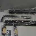 Putros Over The Table Rod Stand with Clamps Black 13"-42'' Tall 29"-98" Length Adjustable Metal Table Arch Hanging Rod Stand for Party Wedding Anniversary Christmas Decoration