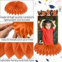 8 Pcs Graduation Party Decorations Class of 2026 Graduation Honeycomb Centerpieces Table Decor Grad Photo Display Congrats Grad Table Toppers for Party Favor(Black Orange)
