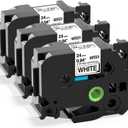 Label KINGDOM TZe-S251 24mm Extra Strength Adhesive Tape Replacement for Brother TZeS251 TZ Tape 24mm 0.94 Strong Adhesive Black on White 1" for Brother P-Touch PTD600 PTP710BT PT2730, 3-Pack