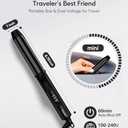 FARERY Travel Curling Iron, 1 Inch Mini Curling Iron Travel Size with 3 Adjustable Temp, 100-240V Dual Voltage, Auto-Off, Ceramic Mini Hair Curler with Keratin&Argan Oil Infuse, Includes Storage Bag