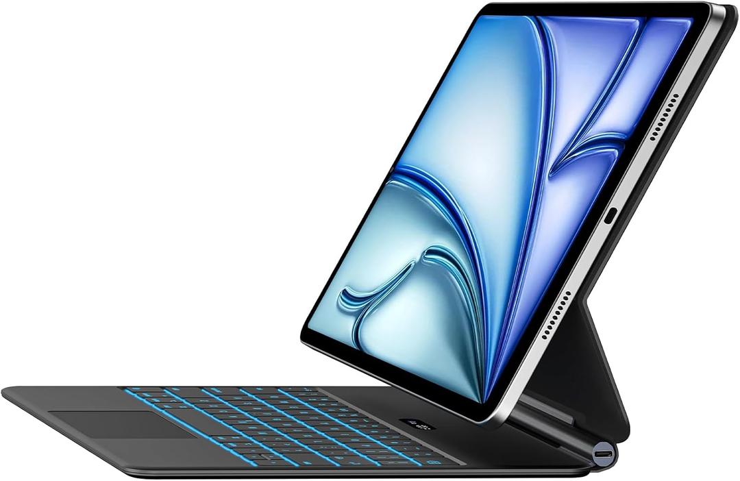 Keyboard Case for iPad Air 11"(M4 2026/M3 2025/M2 2024) & iPad Pro 11"(1st/2nd/3rd/4th Gen), Magic Keyboard with Multi-Touch Trackpad for 10.9"iPad Air 4th/5th Gen with 7-Color Backlit,Black