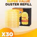 30 Count Heavy Duty Duster Refills for Swiffer, Multisurface 360 Larger Size Dusters with 4X Microfibers, Unscented Disposable Dusters for Cleaning Home, Blinds, Fans, Corners (Only Duster)